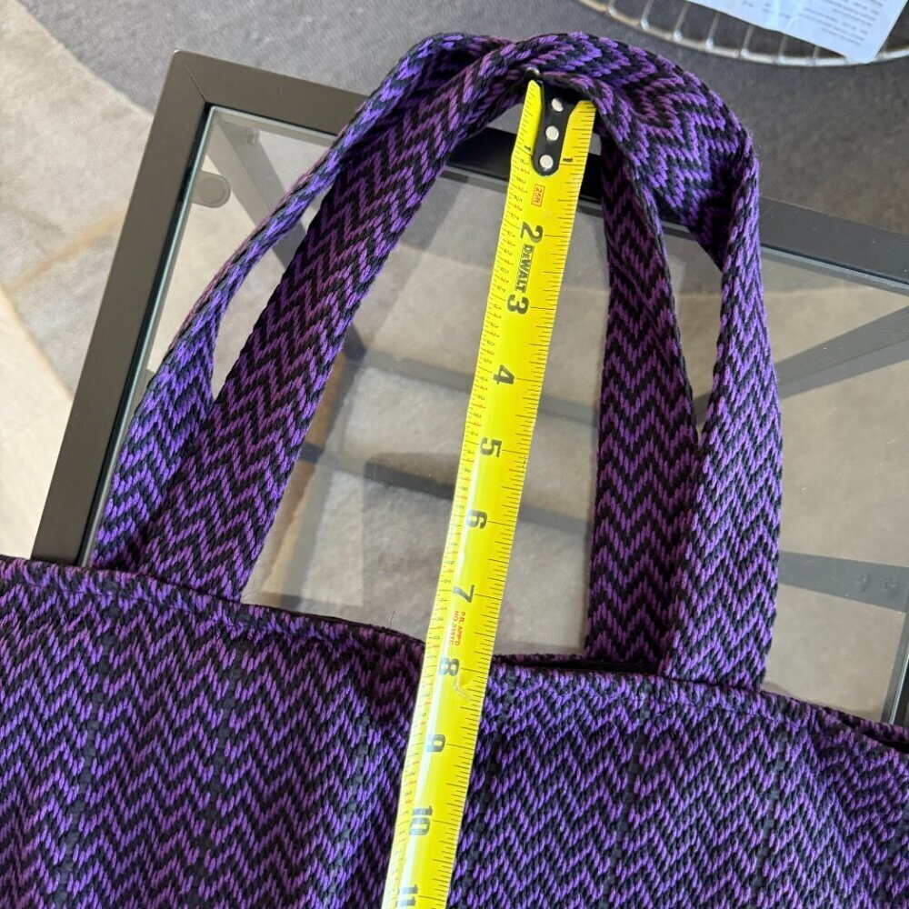 Lanvin Fabric Tote Bag, X Future Curb Cotton, Purple Black, Medium - Picture 7 of 16